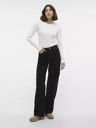 VERO MODA | T-shirt à manches longues et coupe slim VMCHLOE | weiss